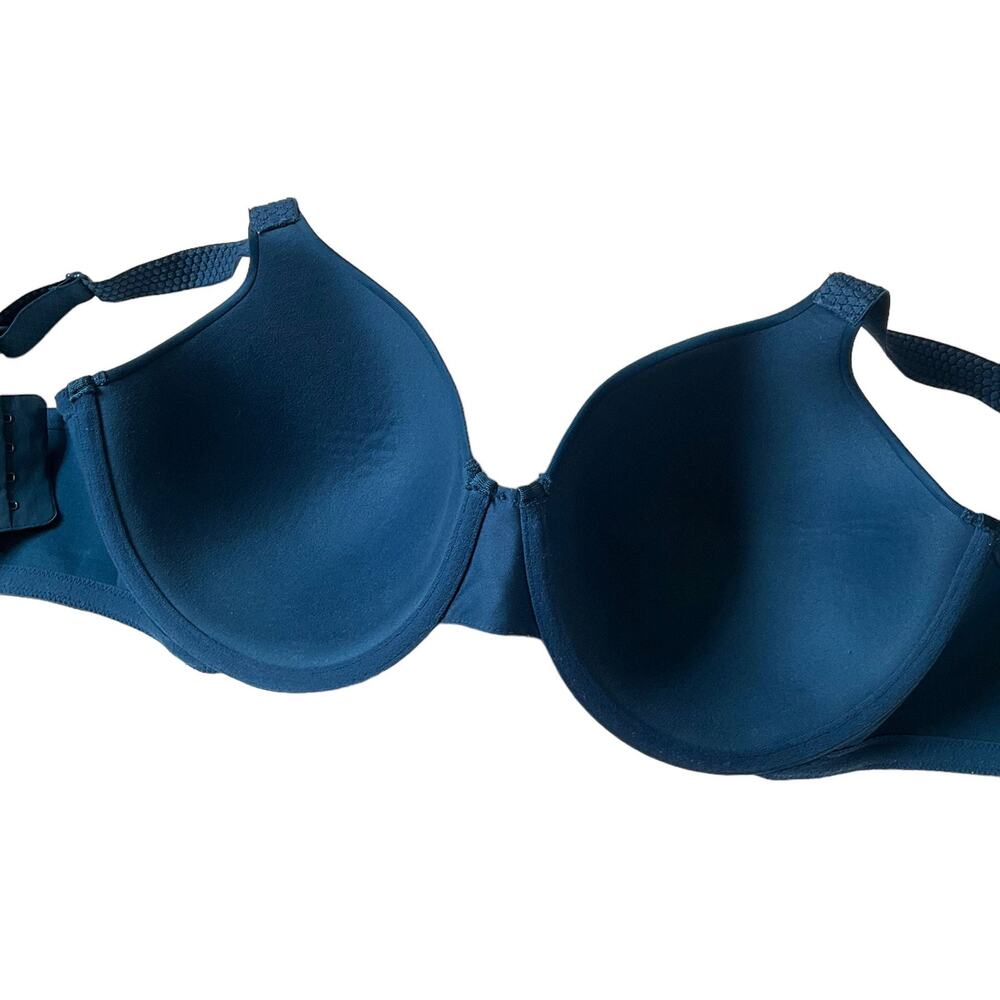 Vanity Fair Blue Lace Trim Underwired Bra Women's Size 38DD | 52-26 - Picture 3 of 7